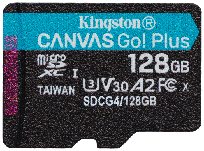 Kingston Canvas Go! Plus 128 GB microSDXC A2 U3 V30 con adaptador Kingston Canvas Go! Plus 128 GB microSDXC A2 U3 V30 con adaptador