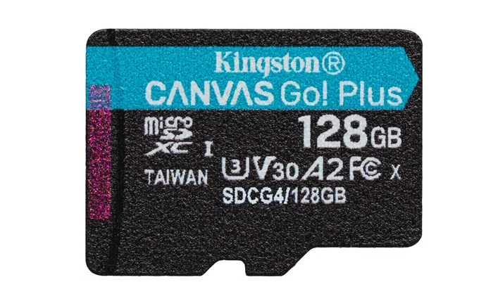 Kingston Canvas Go! Plus 128 GB microSDXC A2 U3 V30 con Adaptador Kingston Canvas Go! Plus 128 GB microSDXC A2 U3 V30 con Adaptador