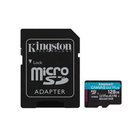 Kingston SDCG4/128GB microSD Canvas Go! Plus 128GB Clase 10 UHS-I U3 V30 A2 200MB/s