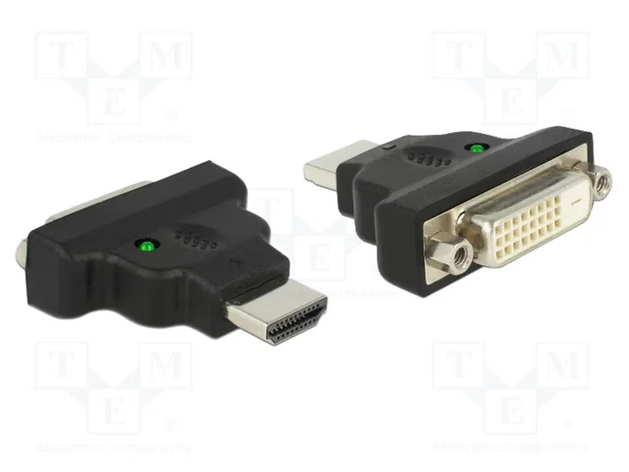 DeLOCK Adaptador HDMI macho a DVI 25-pin hembra con LED, Negro DeLOCK Adaptador HDMI macho a DVI 25-pin hembra con LED, Negro
