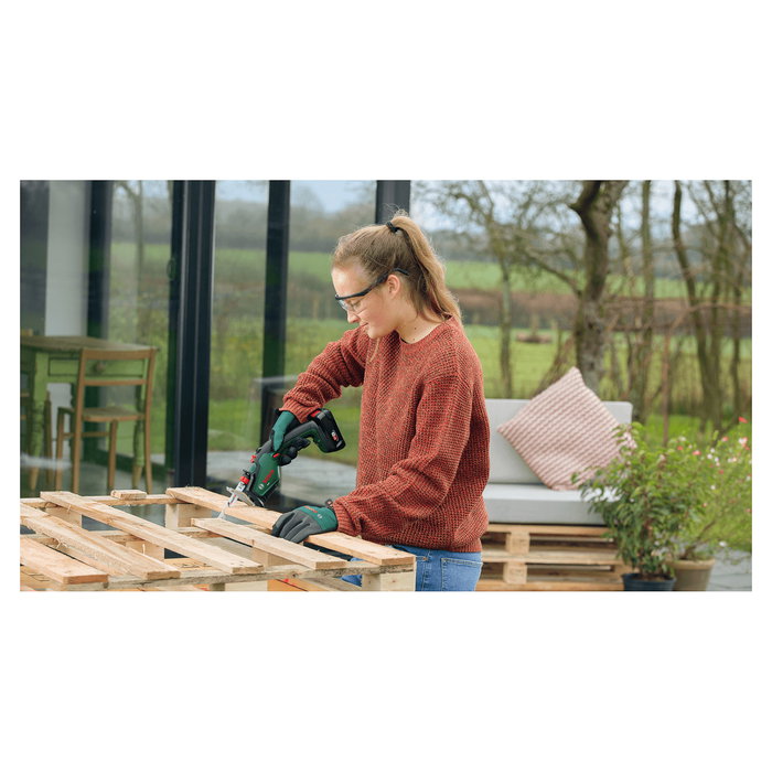 Bosch KEO Sierra de Poda Inalámbrica a Batería 18V, Hoja 8 cm, 2300 SPM, Color Verde, Con Empuñadura Cilíndrica, 1.4 kg, Modelo Akku-Astsäge