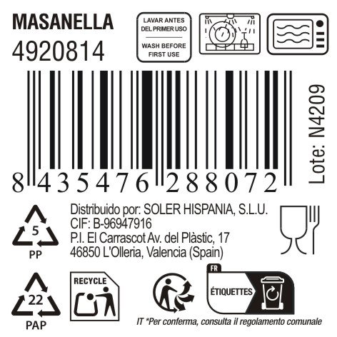 Inde Taza Jumbo Masanella de 440 cc (18 unidades)