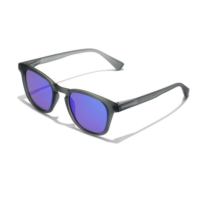 Northweek WALL Polarizadas Gafas de Sol para Adultos Unisex Rectangulares Negro Gris 140 mm UV 400