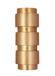 DKD Home Decor Lámpara Aplique de Acero Patinado Dorado Mate