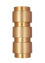 DKD Home Decor Lámpara Aplique de Acero Patinado Dorado Mate