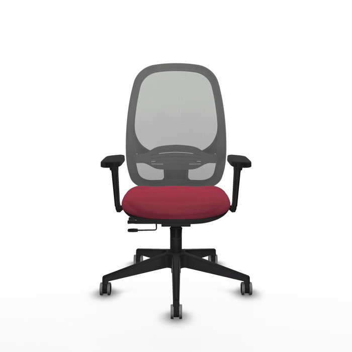 PIQUERAS Y CRESPO Silla de oficina Cilanco con mecanismo Sincro/Traslack, Tela Granate y Malla Gris PIQUERAS Y CRESPO Silla de oficina Cilanco con mecanismo Sincro/Traslack, Tela Granate y Malla Gris