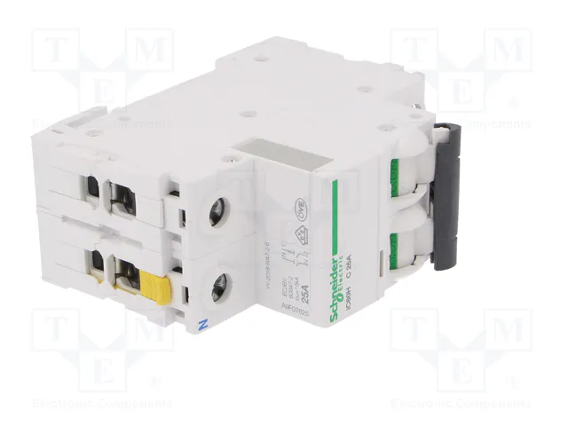 SCHNEIDER ELECTRIC Interruptor magnetotérmico iC60H 25A 1+N 400VAC 10kA SCHNEIDER ELECTRIC Interruptor magnetotérmico iC60H 25A 1+N 400VAC 10kA