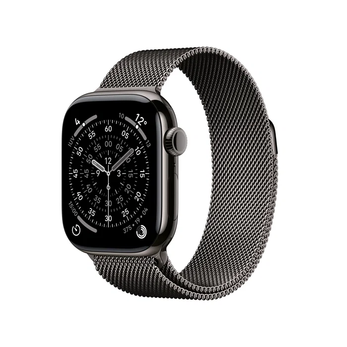 Apple Watch Series 11 42mm GPS + Cellular Titanio Negro Pizarra con Correa Milanese Loop