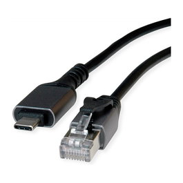 VALUE VALUE 12.99.1167-10 Cable Adaptador USB 3.2 Gen 2 Tipo C a Gigabit Ethernet, Negro, 2 Metros, RJ-45