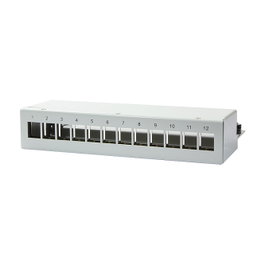 LogiLink NK4052 Panel de parches para montaje en escritorio/superficie para 12 módulos Keystone
