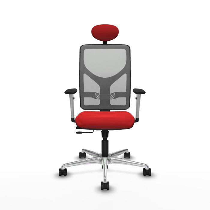 PIQUERAS Y CRESPO Silla de oficina Motilla con mecanismo Sincro/Traslack Rojo y Gris