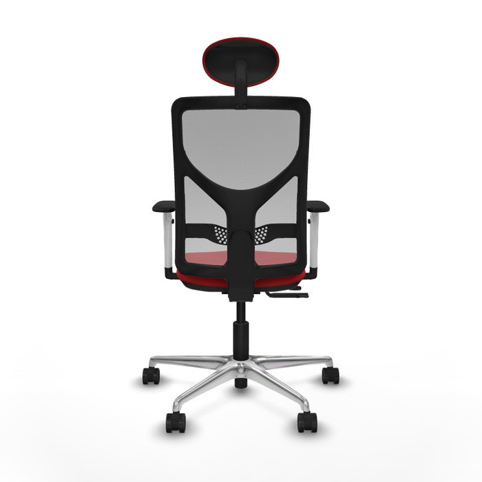 PIQUERAS Y CRESPO Silla de oficina Motilla con mecanismo Sincro/Traslack Rojo y Gris