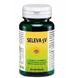 ROBIS Seleva 5 V 30Comp. Fortalece el sistema cardiovascular y circulatorio, aumenta defensas, aporta vitaminas.