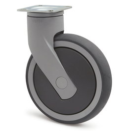 TENTE Rueda Giratoria Levina PL Ø150 Plástico con Aro de Goma Tenteprene sin Freno para Aplicaciones Industriales y Médicas