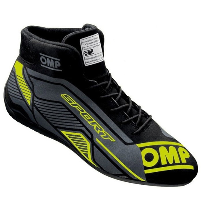 Omp Zapatillas Sport FIA 8856-2018 Negro/Amarillo Fluo Talla 41