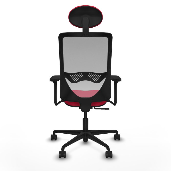PIQUERAS Y CRESPO Silla de oficina Zulema con Mecanismo Sincro, Tela Roja y Malla Gris PIQUERAS Y CRESPO Silla de oficina Zulema con Mecanismo Sincro, Tela Roja y Malla Gris
