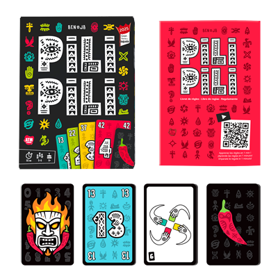 Juego de Mesa Pili Pili - Juego de Cartas de Estrategia y Apuestas para 3-6 Jugadores, desde 10 años, Duración 30 Min, Ideal para Reuniones Familiares o con Amigos