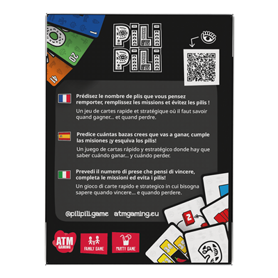 Juego de Mesa Pili Pili - Juego de Cartas de Estrategia y Apuestas para 3-6 Jugadores, desde 10 años, Duración 30 Min, Ideal para Reuniones Familiares o con Amigos