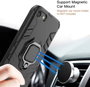 CoreParts Funda iPhone XR, Funda Militar Anti-Caidas a Prueba de Golpes con Anillo Magnético y Cubierta Silicone TPU para Protección Completa - Negro