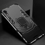 CoreParts Funda iPhone XR, Funda Militar Anti-Caidas a Prueba de Golpes con Anillo Magnético y Cubierta Silicone TPU para Protección Completa - Negro