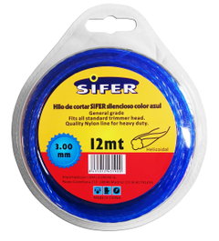 SIFER Hilo de Desbrozadora Azul 3.0 mm