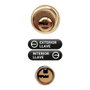 Micel Cerrojo sobreponer CRR11 86 mm, Cilindro redondo 50 mm, Acero Latón Satinado, 5 Llaves de Seguridad, Incluye cadenilla y protector antibumping