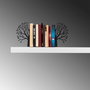 Aberto Design Sujetalibros 7 de Metal Negro, Elegante y Duradero para Estanterías, 148cm