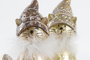 DKD Home Decor Figura de Gato en Resina Surtida (9x6x15 cm) de Dorado y Blanco
