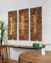 DKD Home Decor Lámpara Aplique de Pared de Teca Hecha a Mano 50x10x130 cm
