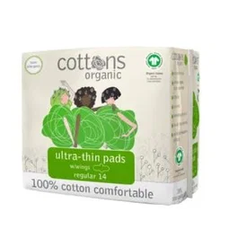 COTTS Compresa Regular Ultrafina Con Alas 14Uds. Organic