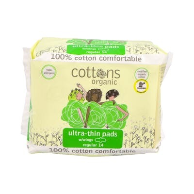 COTTS Compresa Regular Ultrafina Con Alas 14Uds. Organic COTTS Compresa Regular Ultrafina Con Alas 14Uds. Organic