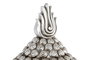 DKD Home Decor Figura de Resina Cabeza de Buda Plateada
