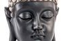 DKD Home Decor Figura Oriental Cabeza Buda Plateado Negro 24 x 49 x 27 cm