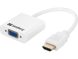 Sandberg Adaptador HDMI a VGA con Audio, Compatible con Alimentación USB