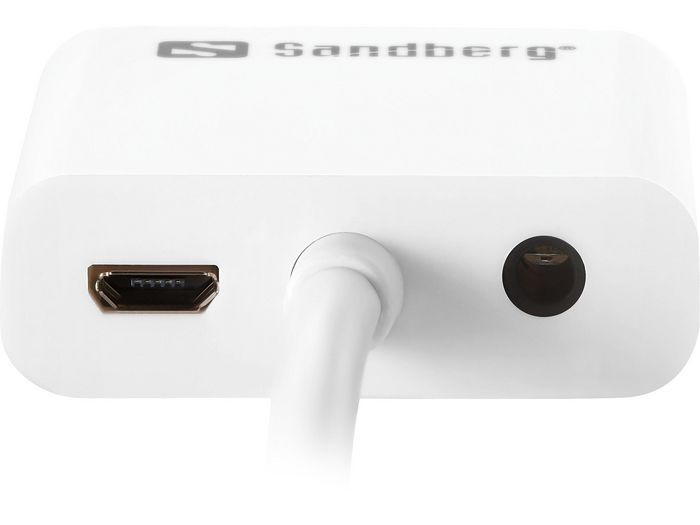 Sandberg Adaptador HDMI a VGA con Audio, Compatible con Alimentación USB