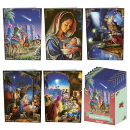 ARGUVAL Set de 50 Tarjetas de Felicitación Christmas Clásicos Jerusalén