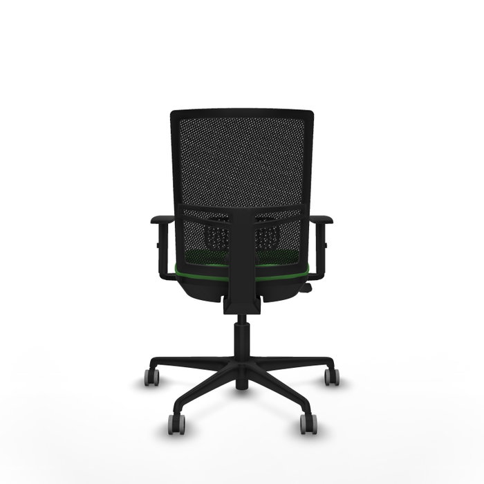 PIQUERAS Y CRESPO Silla de oficina Yunquera con mecanismo Sincro/Traslack Verde y Negro