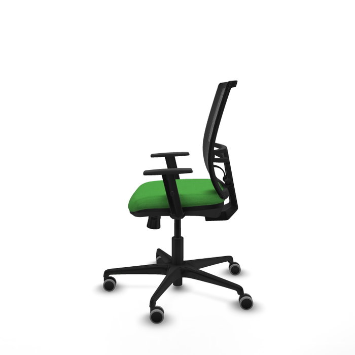PIQUERAS Y CRESPO Silla de oficina Yunquera con mecanismo Sincro/Traslack Verde y Negro