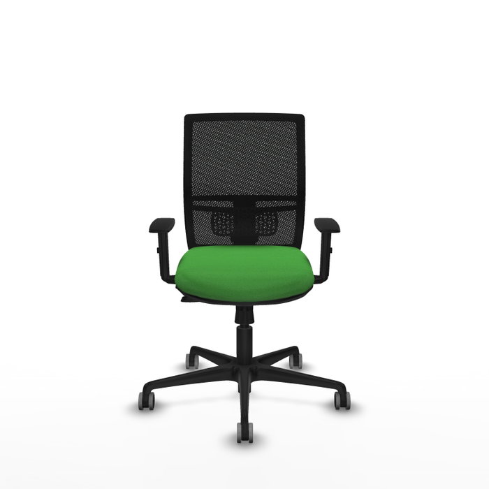 PIQUERAS Y CRESPO Silla de oficina Yunquera con mecanismo Sincro/Traslack Verde y Negro