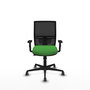 PIQUERAS Y CRESPO Silla de oficina Yunquera con mecanismo Sincro/Traslack Verde y Negro
