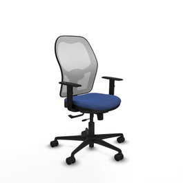 PIQUERAS Y CRESPO Silla de oficina Jorquera Sincro/Traslack Azul marino y Blanco
