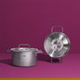 Fissler Pure Profi Cacerola de 24 cm con tapa de metal - Acero inoxidable reciclado - Ref 08612424000/0