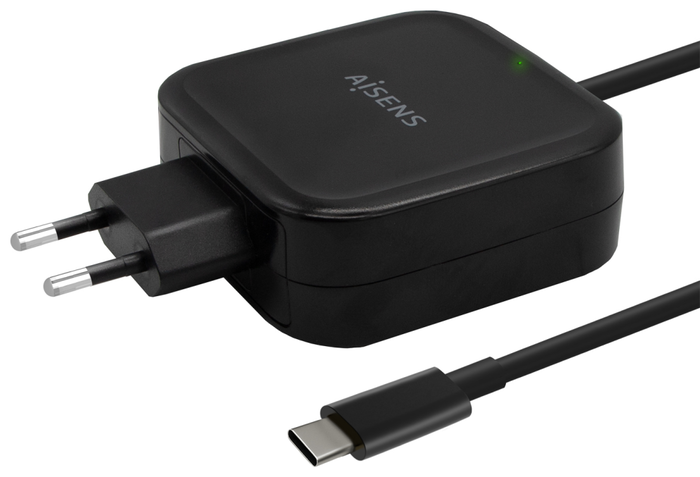 Aisens Cargador 65W USB-C PD3.0 QC3.0 Negro con Cable 1.2m Aisens Cargador 65W USB-C PD3.0 QC3.0 Negro con Cable 1.2m
