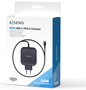 Aisens Cargador 65W USB-C PD3.0 QC3.0 Negro con Cable 1.2m