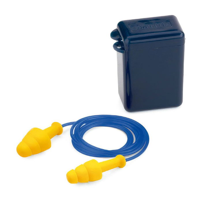 Steelpro Tapones Auditivos Fit Basic Reutilizables TPR Hipoalergénicos con Cordón, SNR 31dB, EN352-2, Caja 100 uds