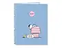 SAFTA Carpeta de Anillas Cartón Forrado Folio (215x315 mm) - 4 Anillas 25 mm - Colección Snoopy