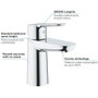 Grohe Mezclador de lavabo BauEdge Monomando Talla S