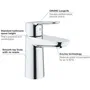 Grohe 4005176934278 Mezclador de lavabo Monomando BauEdge Talla S
