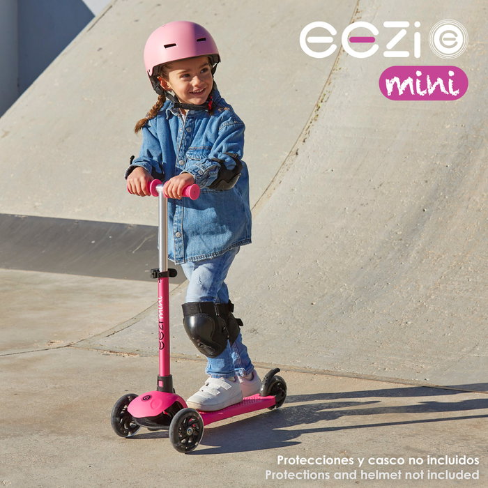 EEZI Patinete infantil de 3 ruedas fucsia con manillar desmontable EEZI Patinete infantil de 3 ruedas fucsia con manillar desmontable