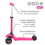 EEZI Patinete infantil de 3 ruedas fucsia con manillar desmontable